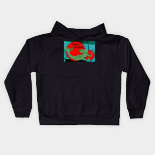 Christmas Mermaid - Happy Holidays Kids Hoodie